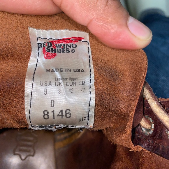 Red Wing boots with leather shoe laces - Picture 5 of 7